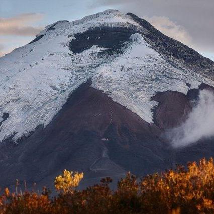 The text "Cotopaxi" does not require translation as it is a proper noun. It is the name of a volcano in Ecuador.